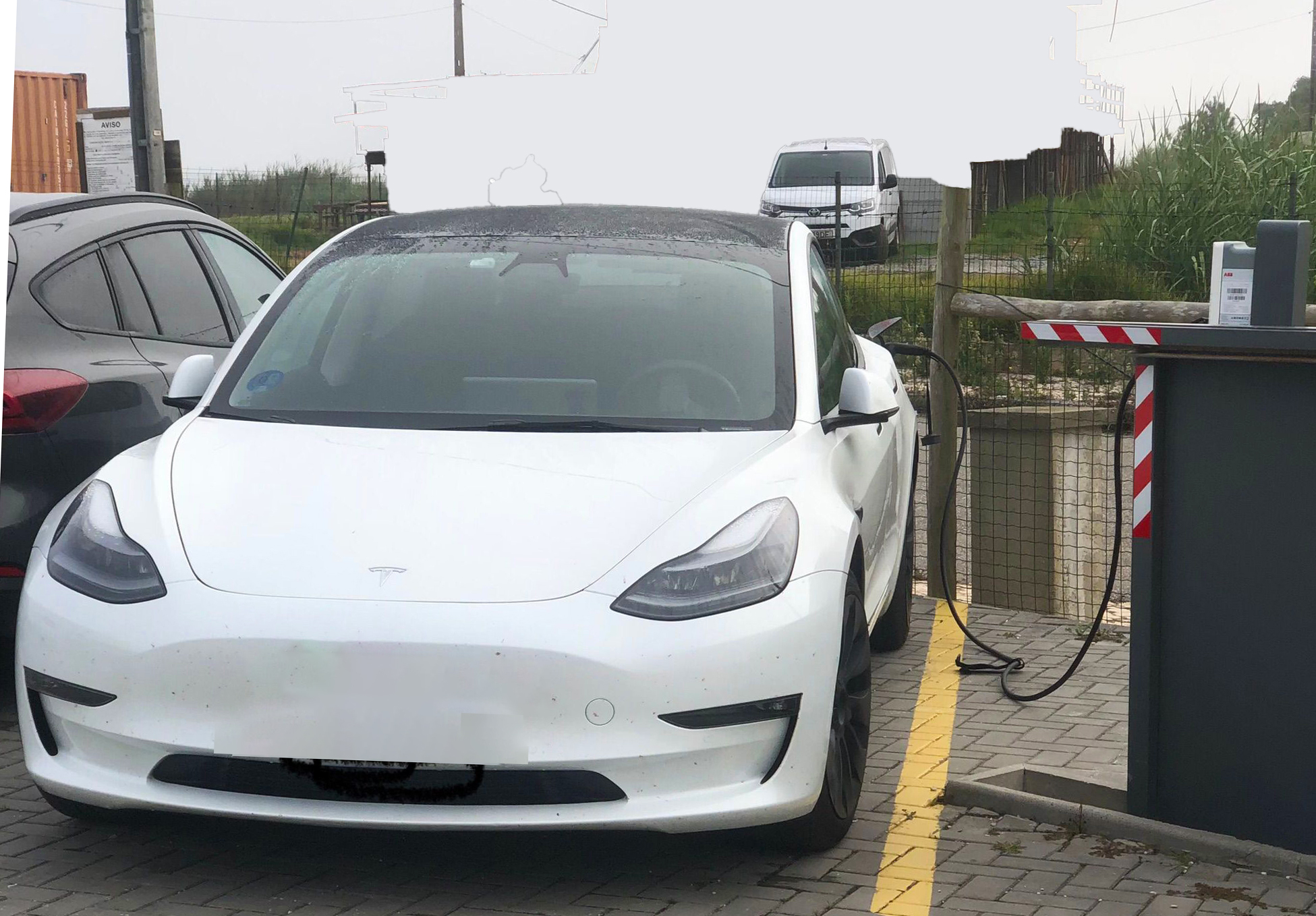 Tesla charging point